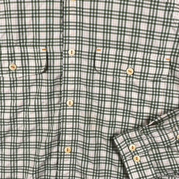 Orvis Button Up Shirt Men's Large Green Plaid Causal Outdoors Classic Fishing - Picture 7 of 11
